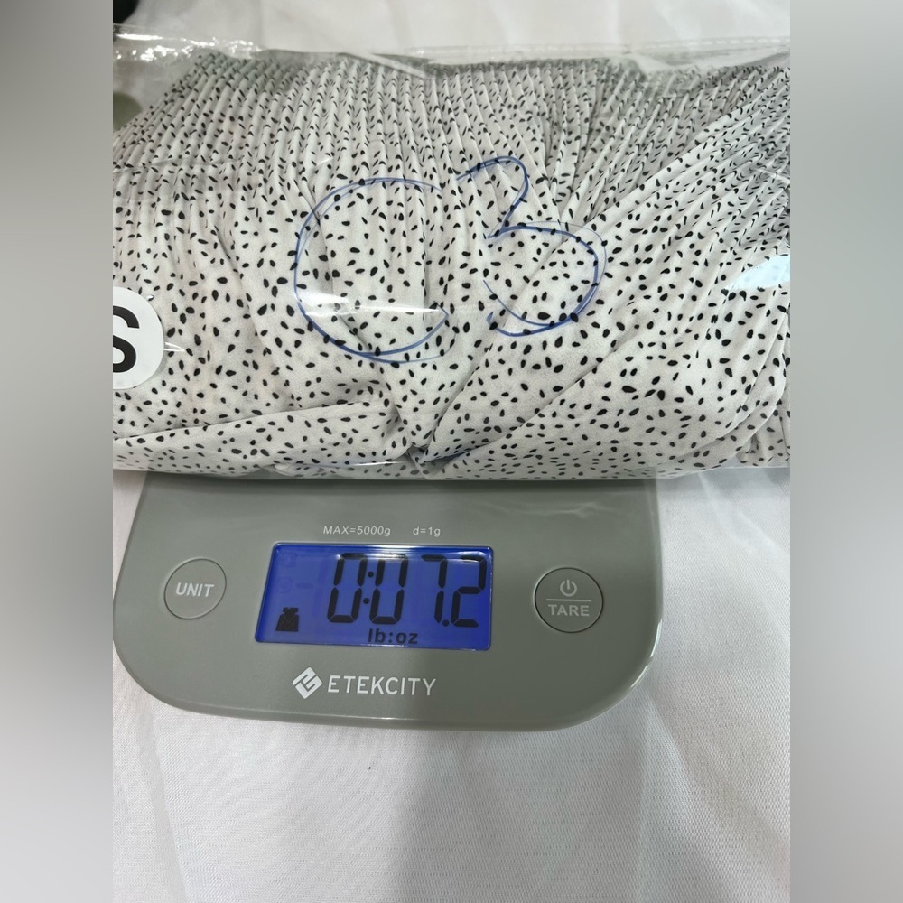 Adrianna Papel Women Small White Black Polka Dot Pleated Blouse Shirt Flowly Top - Picture 11 of 11